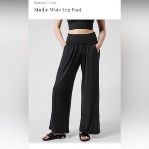 Athleta wide leg studio pant NWT